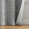 Threadmade Home Kendal Geometric Embroidered Blackout Window Curtain Panel, Set of 2, Gray - 37"W x 63"L